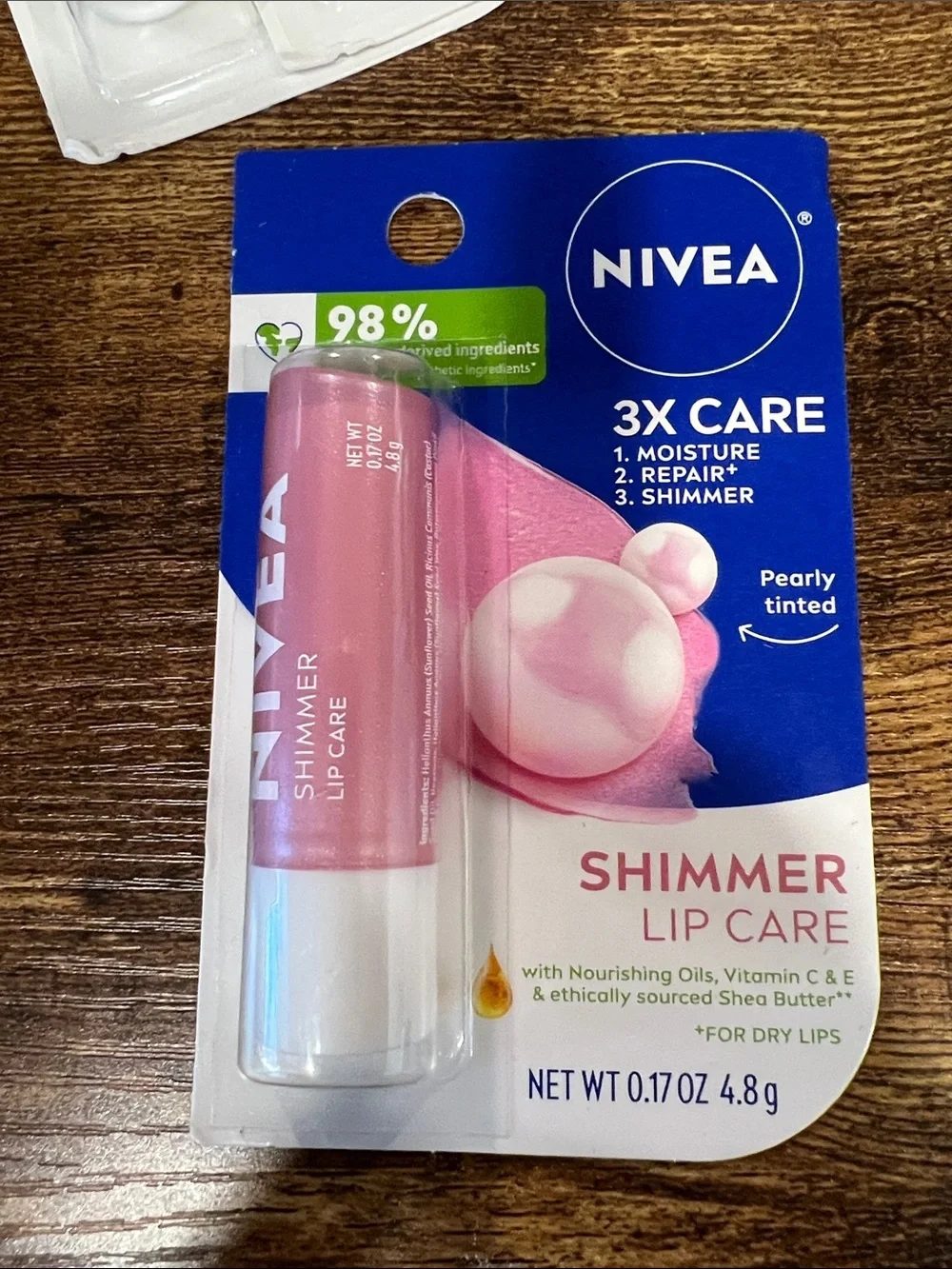 Nivea Lip Care Bundle 4 Pc Sealed Peach Care Cherry Ruby Tinted Shimmer
